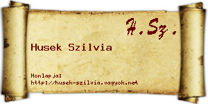 Husek Szilvia névjegykártya
